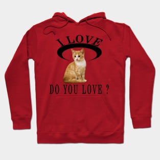 I Love Cat Do You Love Hoodie